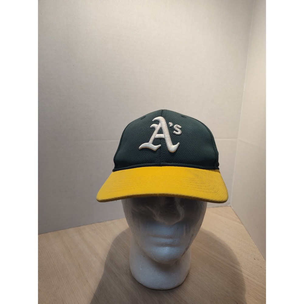 OC Sports Oakland Athletics MLB Hat Youth Green Yellow Excellent Adjustable Mesh